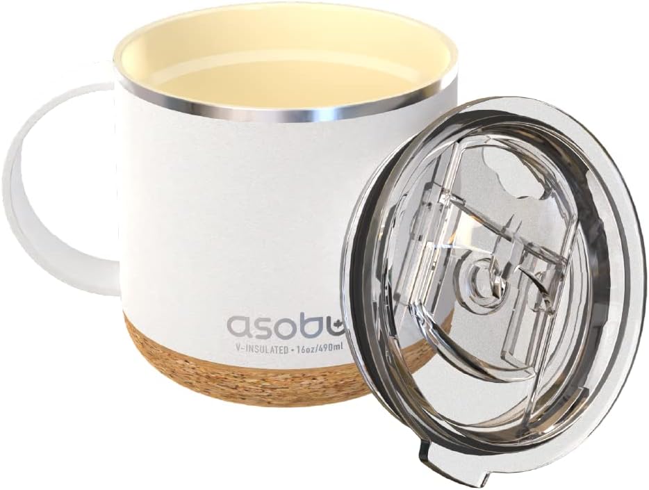 Ultimate Ceramic Travel Mug, 12oz Insulated Stainless Steel Coffee Cup with Handle & Splash-Resistant Lid, Ceramic Lined for Pure Taste, BPA-Free, Double-Wall Vacuum for Hot Drinks