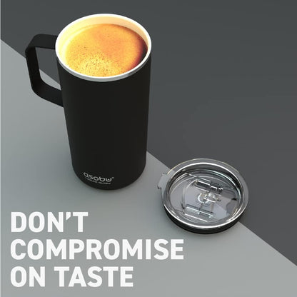 Ultimate Ceramic Travel Mug, 12oz Insulated Stainless Steel Coffee Cup with Handle & Splash-Resistant Lid, Ceramic Lined for Pure Taste, BPA-Free, Double-Wall Vacuum for Hot Drinks