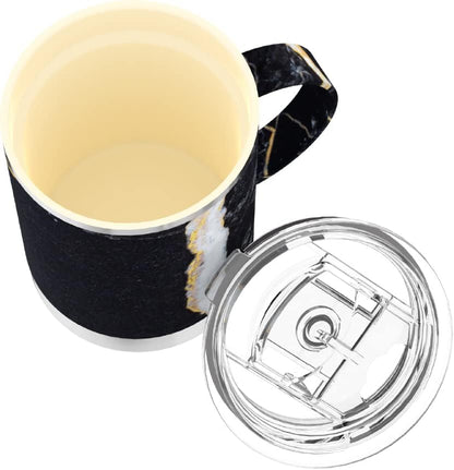 Ultimate Ceramic Travel Mug, 12oz Insulated Stainless Steel Coffee Cup with Handle & Splash-Resistant Lid, Ceramic Lined for Pure Taste, BPA-Free, Double-Wall Vacuum for Hot Drinks