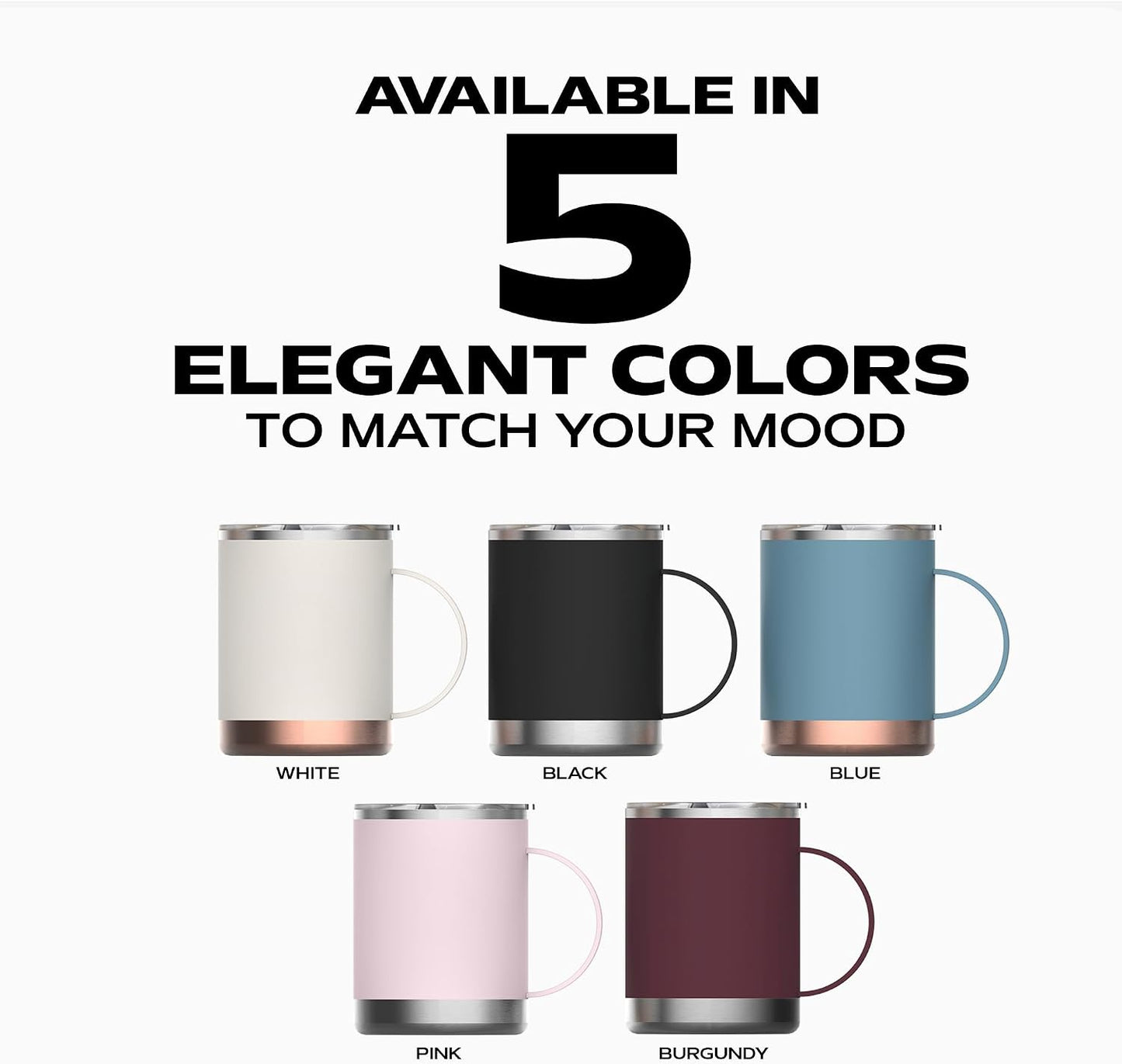 Ultimate Ceramic Travel Mug, 12oz Insulated Stainless Steel Coffee Cup with Handle & Splash-Resistant Lid, Ceramic Lined for Pure Taste, BPA-Free, Double-Wall Vacuum for Hot Drinks