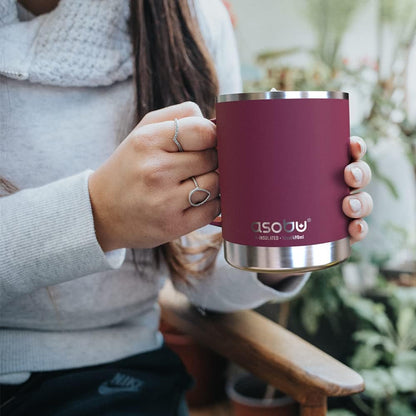 Ultimate Ceramic Travel Mug, 12oz Insulated Stainless Steel Coffee Cup with Handle & Splash-Resistant Lid, Ceramic Lined for Pure Taste, BPA-Free, Double-Wall Vacuum for Hot Drinks