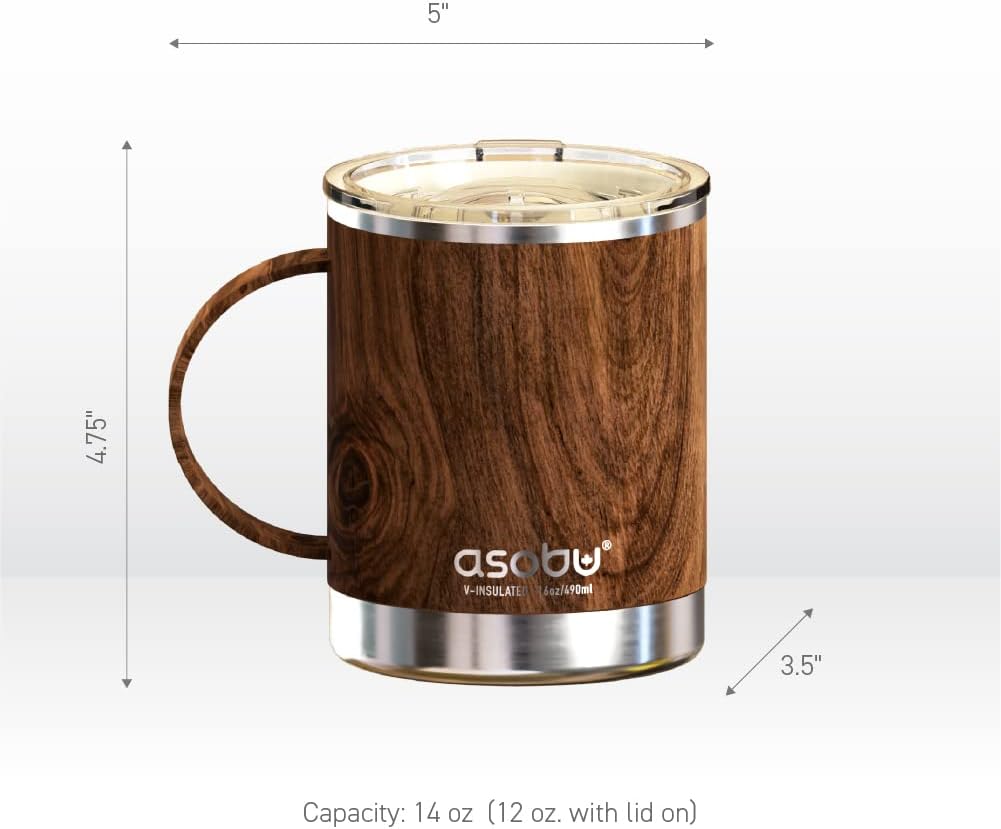 Ultimate Ceramic Travel Mug, 12oz Insulated Stainless Steel Coffee Cup with Handle & Splash-Resistant Lid, Ceramic Lined for Pure Taste, BPA-Free, Double-Wall Vacuum for Hot Drinks