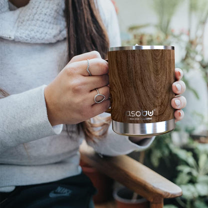 Ultimate Ceramic Travel Mug, 12oz Insulated Stainless Steel Coffee Cup with Handle & Splash-Resistant Lid, Ceramic Lined for Pure Taste, BPA-Free, Double-Wall Vacuum for Hot Drinks