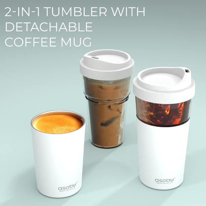 Ultimate Ceramic Travel Mug, 12oz Insulated Stainless Steel Coffee Cup with Handle & Splash-Resistant Lid, Ceramic Lined for Pure Taste, BPA-Free, Double-Wall Vacuum for Hot Drinks