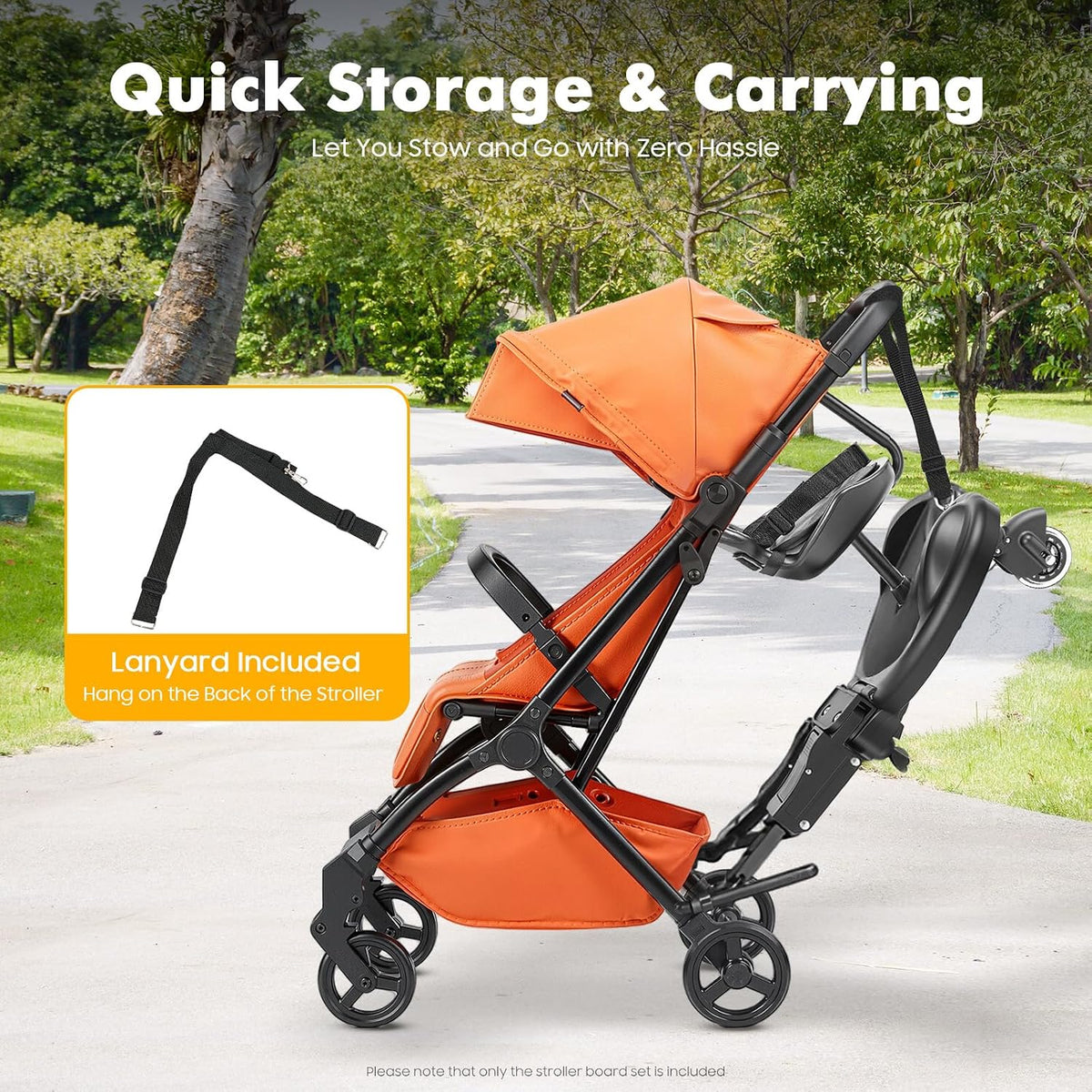 Universal Stroller Board Riding Attachment with Seat, 2-in-1 Stroller Ride-On Board for Toddler, Removable Seat, Adjustable for Most Strollers