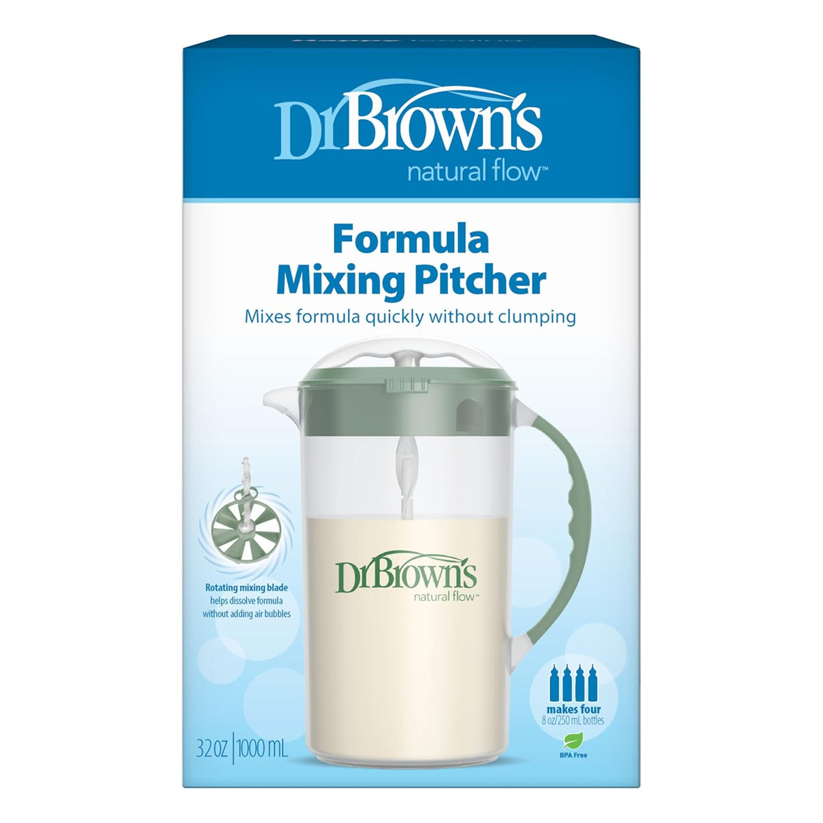Baby 36oz Formula Mixing Pitcher and On-the-Go Formula Dispenser for 3 Nine oz Bottles