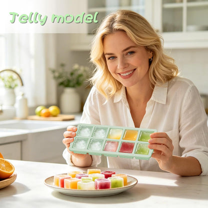 3-Pack Silicone Freezer Trays with Lid, Soup Freezer Container Molds