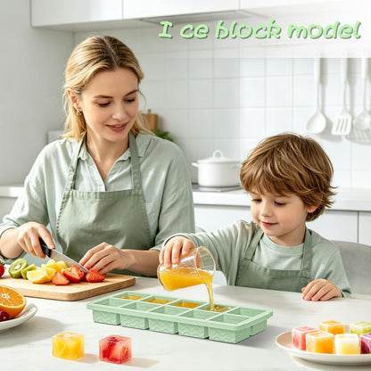 3-Pack Silicone Freezer Trays with Lid, Soup Freezer Container Molds