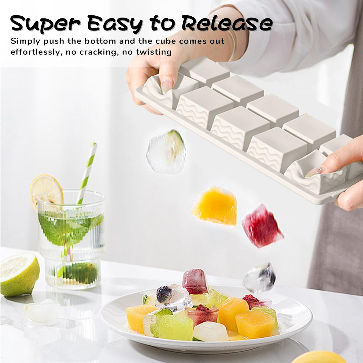 3-Pack Silicone Freezer Trays with Lid, Soup Freezer Container Molds