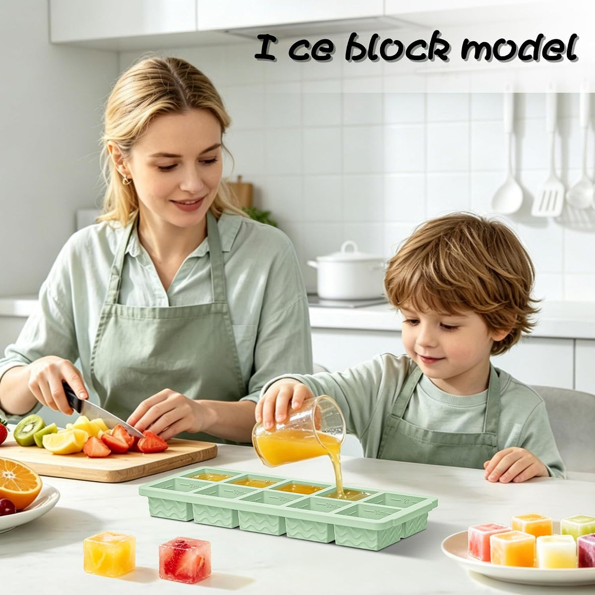 3-Pack Silicone Freezer Trays with Lid, Soup Freezer Container Molds