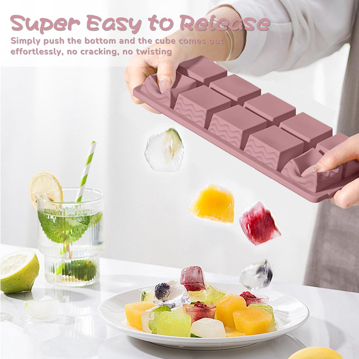 3-Pack Silicone Freezer Trays with Lid, Soup Freezer Container Molds