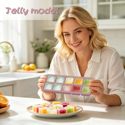 3-Pack Silicone Freezer Trays with Lid, Soup Freezer Container Molds