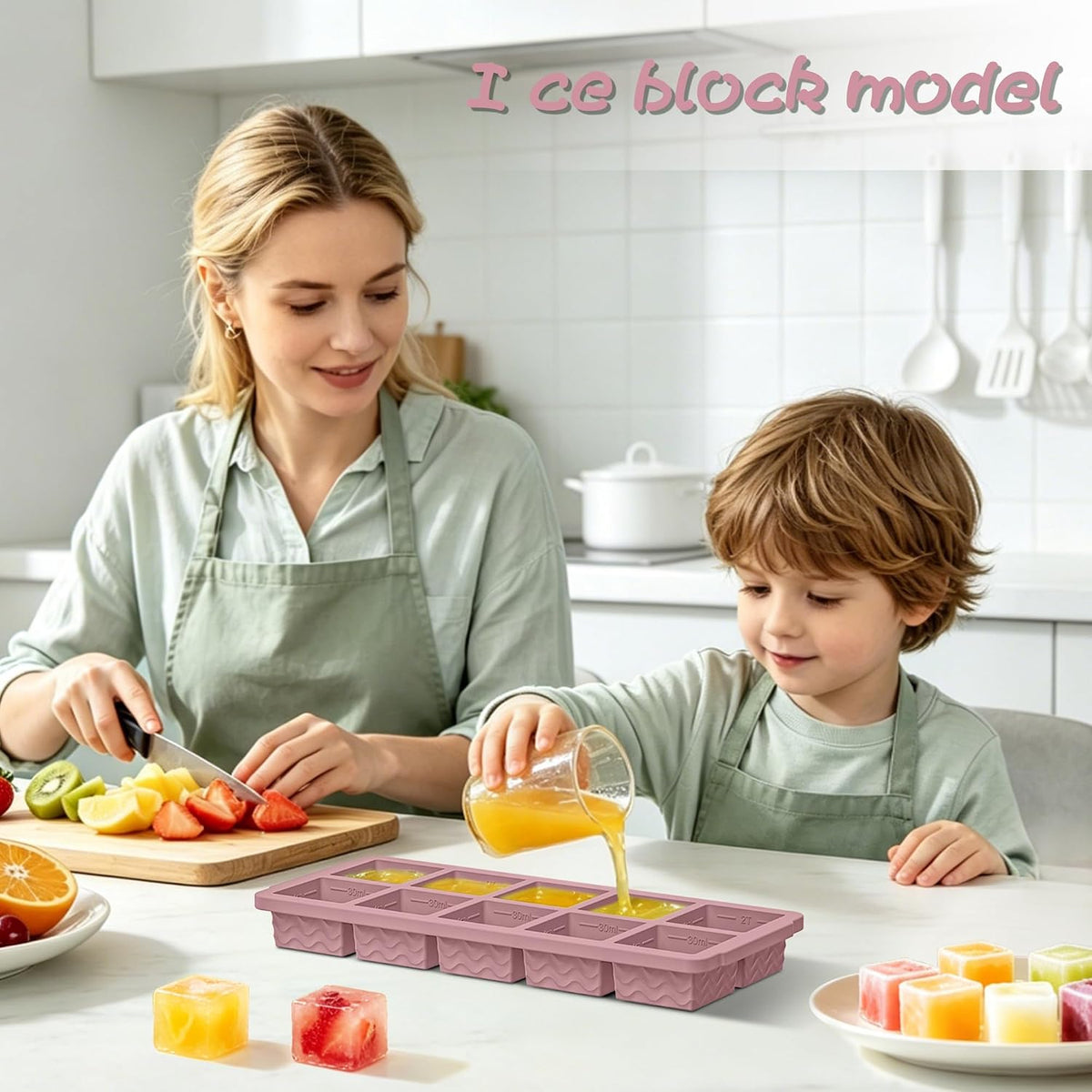3-Pack Silicone Freezer Trays with Lid, Soup Freezer Container Molds