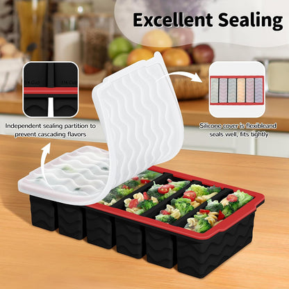 3-Pack Silicone Freezer Trays with Lid, Soup Freezer Container Molds