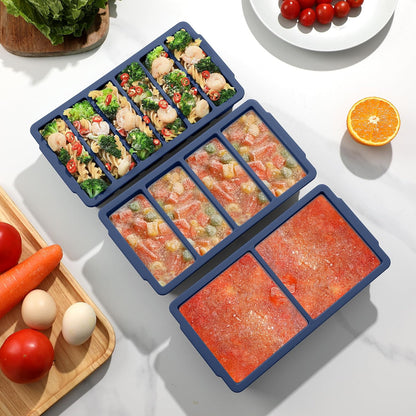 3-Pack Silicone Freezer Trays with Lid, Soup Freezer Container Molds