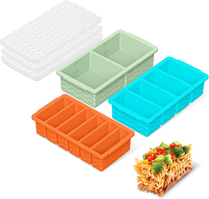 3-Pack Silicone Freezer Trays with Lid, Soup Freezer Container Molds