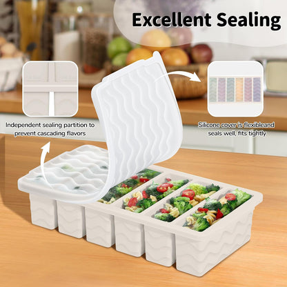 3-Pack Silicone Freezer Trays with Lid, Soup Freezer Container Molds