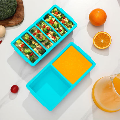 3-Pack Silicone Freezer Trays with Lid, Soup Freezer Container Molds