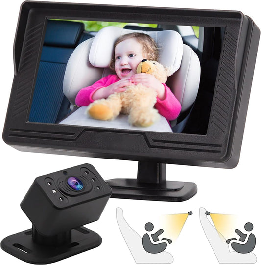 Baby Car Camera Monitor Night Vision HD 1080P Easy to Install