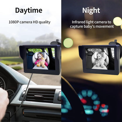 Baby Car Camera Monitor Night Vision HD 1080P Easy to Install