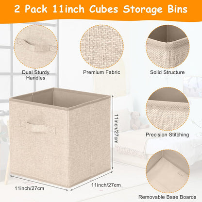 3 Pack Large Toy Box Storage Organizer Set, Grey White