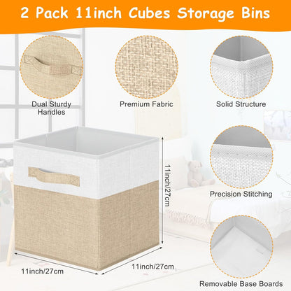 3 Pack Large Toy Box Storage Organizer Set, Grey White