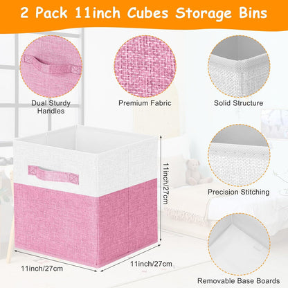 3 Pack Large Toy Box Storage Organizer Set, Grey White