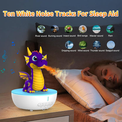 Essential Oil Diffuser for Kid, 200ML Aromatherapy Diffuser Humidifier With Remote & Timer Control, 10 Soothing White Noise, Cute Aroma Diffuser for Bedroom Home Office, Green
