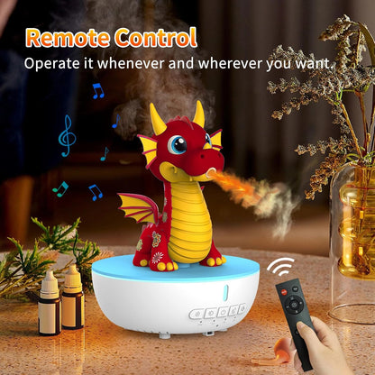 Essential Oil Diffuser for Kid, 200ML Aromatherapy Diffuser Humidifier With Remote & Timer Control, 10 Soothing White Noise, Cute Aroma Diffuser for Bedroom Home Office, Green