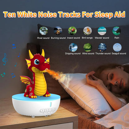 Essential Oil Diffuser for Kid, 200ML Aromatherapy Diffuser Humidifier With Remote & Timer Control, 10 Soothing White Noise, Cute Aroma Diffuser for Bedroom Home Office, Green