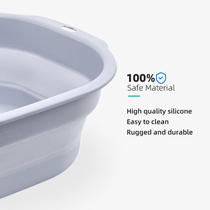 2 Pack Collapsible Wash Basin Set, Foldable Dish Tub, Small Medium Portable Sink for Kitchen, Camping, RV, Baby Bottles, Laundry, Plastic Washbasin -Pink