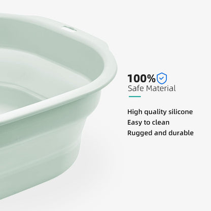 2 Pack Collapsible Wash Basin Set, Foldable Dish Tub, Small Medium Portable Sink for Kitchen, Camping, RV, Baby Bottles, Laundry, Plastic Washbasin -Pink