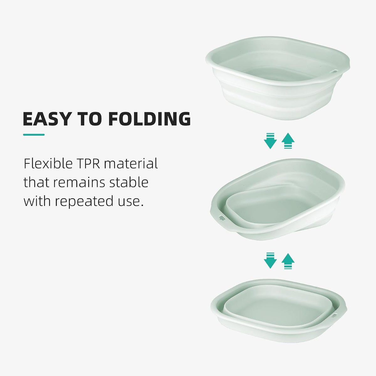2 Pack Collapsible Wash Basin Set, Foldable Dish Tub, Small Medium Portable Sink for Kitchen, Camping, RV, Baby Bottles, Laundry, Plastic Washbasin -Pink