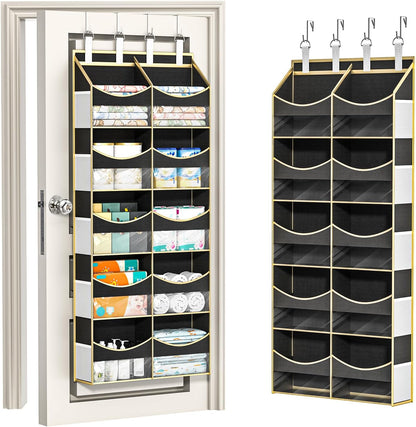 5 Tier Over Door Organizer Nursery with Tassels and Clear Window