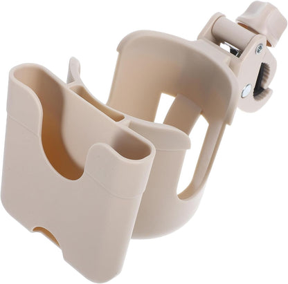 Stroller Cup Holder and Phone Mount Car Seat Cup Holder Organizer Rack for Bottles and Compatible with Shopping Carts and Strollers