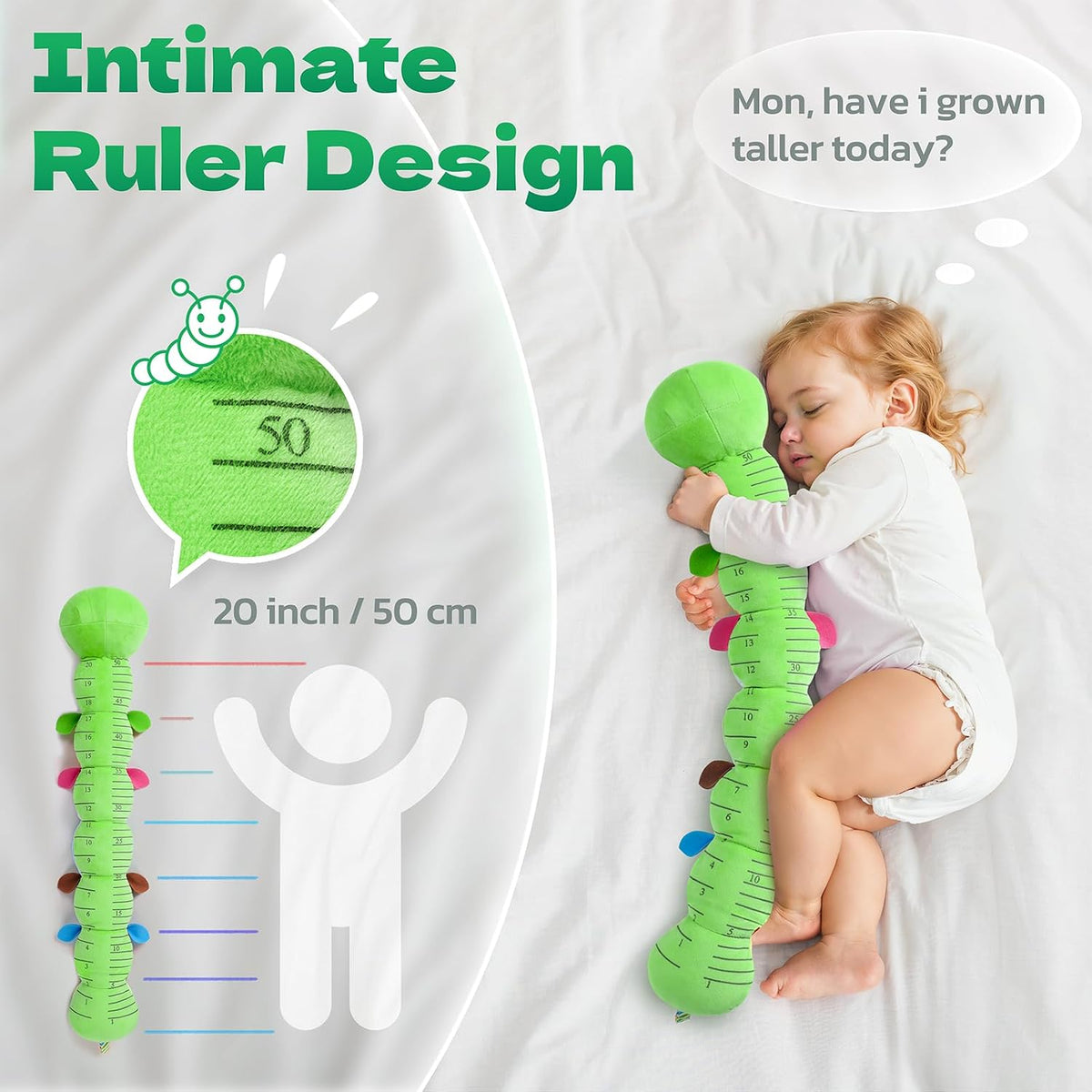 Musical Stuffed Caterpillar Toys with Teether and Baby Mirror