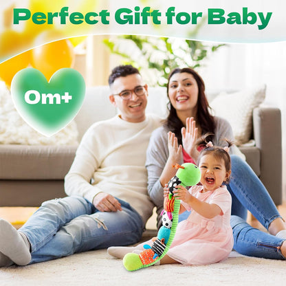 Musical Stuffed Caterpillar Toys with Teether and Baby Mirror