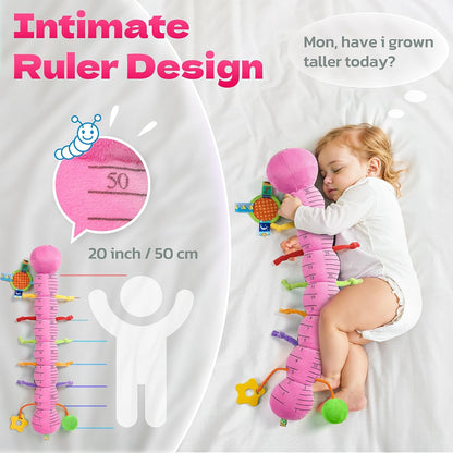 Musical Stuffed Caterpillar Toys with Teether and Baby Mirror