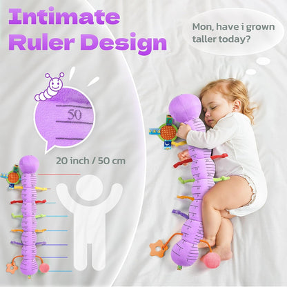 Musical Stuffed Caterpillar Toys with Teether and Baby Mirror