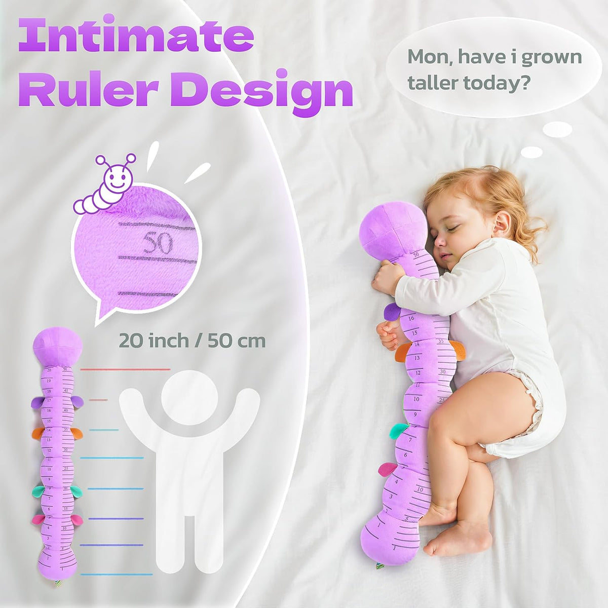 Musical Stuffed Caterpillar Toys with Teether and Baby Mirror
