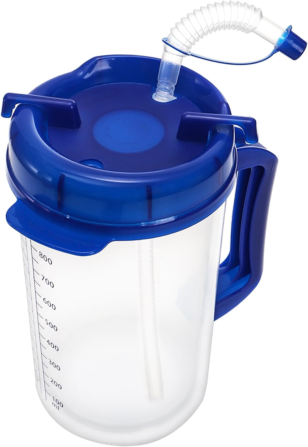 4 Pack Hospital Water Cup with Straw and Lid, 32 OZ Double-Walled Insulated Hospital Mug, Plastic Hospital Drinking Bottle Carafe with Scales for Daily Intake Remind, Kitchen, Bake, Nursing