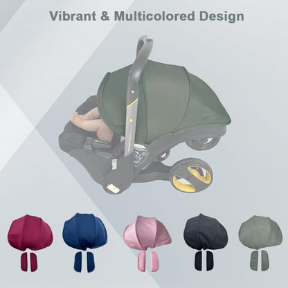 Stroller Accessories Replacement Canopy Compatible with Doona+ and Doona i Car Seats & Strollers, Larger Sunshade, Durable Fabric (Desert Green)