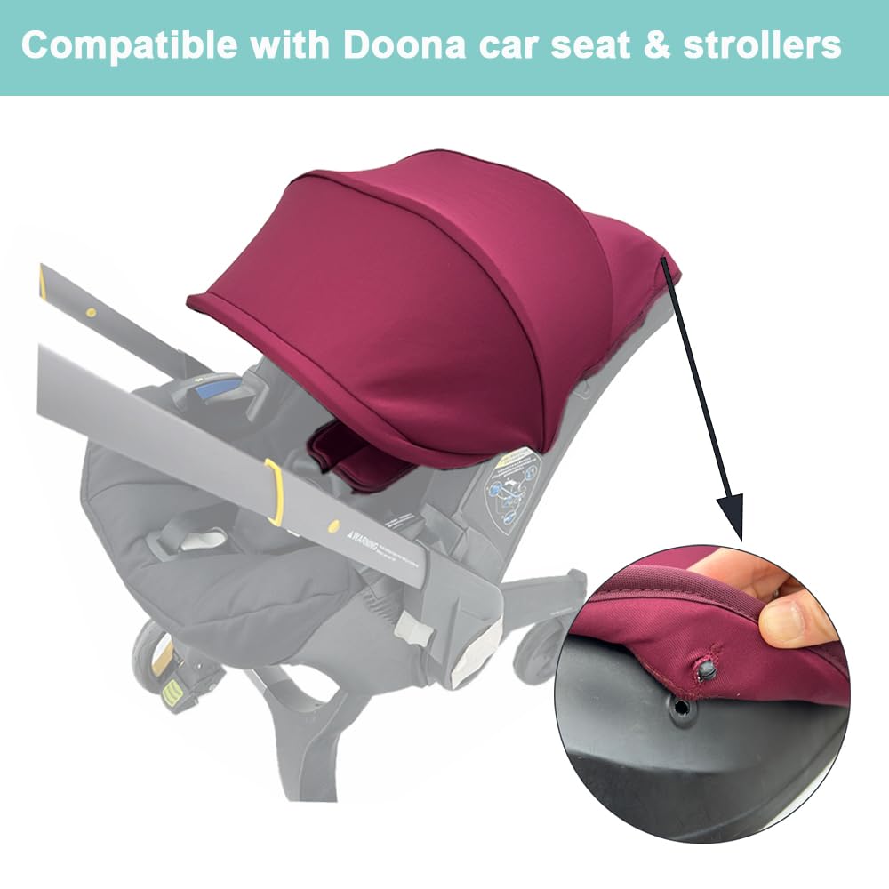 Stroller Accessories Replacement Canopy Compatible with Doona+ and Doona i Car Seats & Strollers, Larger Sunshade, Durable Fabric (Desert Green)