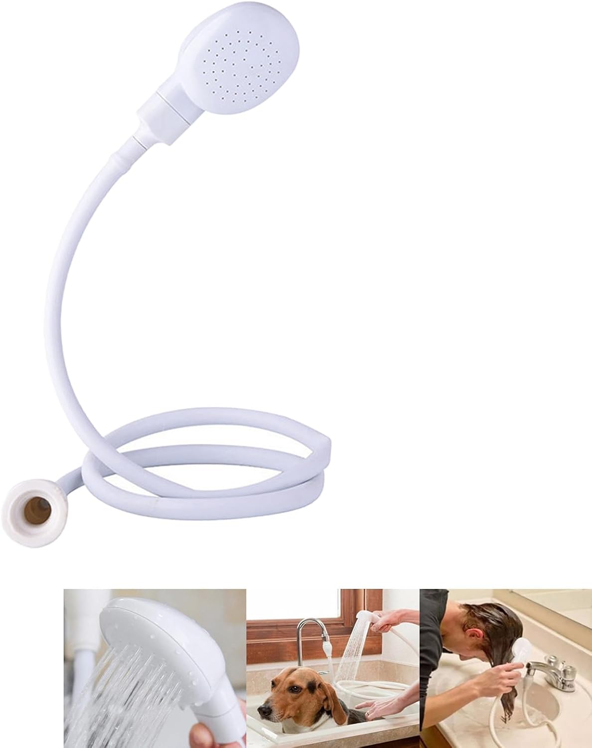 78.7in Portable Sink Hose Sprayer, Shampoo Sprayer Handheld Hose Shower Head Spray Hose for Bathing Baby, Pets Shower, Washing Hair, Rinsing Vegetables,Utility Sink