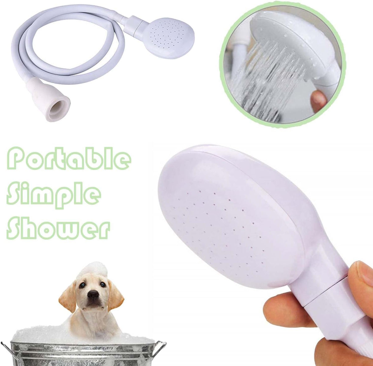 78.7in Portable Sink Hose Sprayer, Shampoo Sprayer Handheld Hose Shower Head Spray Hose for Bathing Baby, Pets Shower, Washing Hair, Rinsing Vegetables,Utility Sink