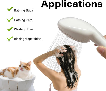 78.7in Portable Sink Hose Sprayer, Shampoo Sprayer Handheld Hose Shower Head Spray Hose for Bathing Baby, Pets Shower, Washing Hair, Rinsing Vegetables,Utility Sink