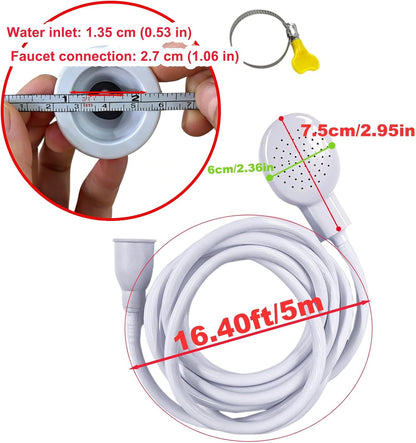 78.7in Portable Sink Hose Sprayer, Shampoo Sprayer Handheld Hose Shower Head Spray Hose for Bathing Baby, Pets Shower, Washing Hair, Rinsing Vegetables,Utility Sink