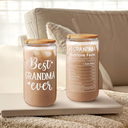 Christian 16oz Can Glass Tumbler with Acrylic Lid & Straw, Iced Coffee Cup for Women Girls, Aesthetic Cups Gifts for Birthday Christmas