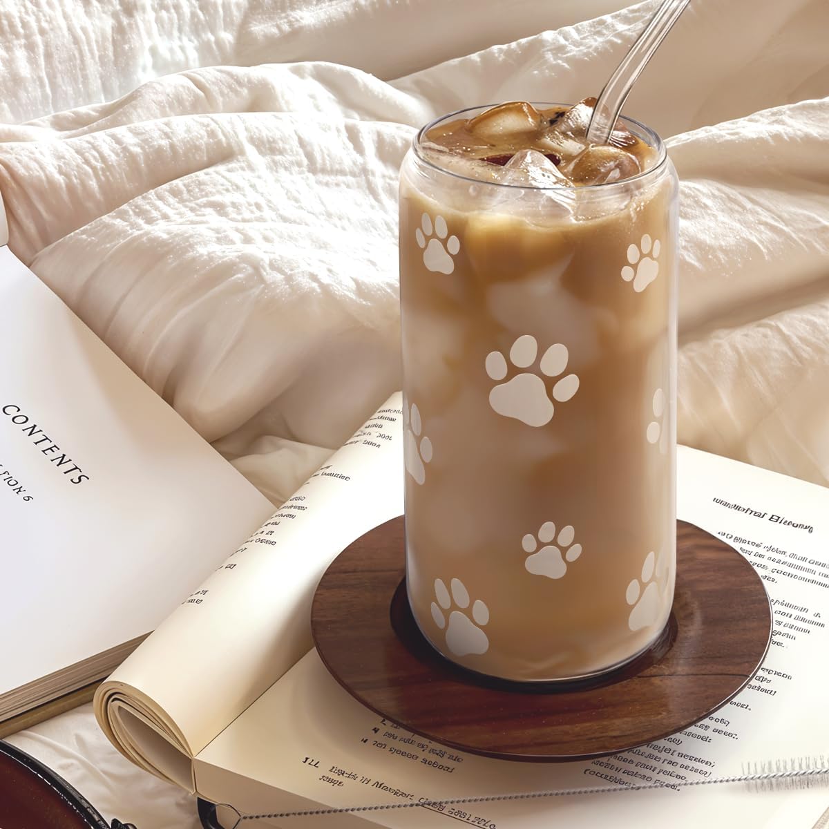 Christian 16oz Can Glass Tumbler with Acrylic Lid & Straw, Iced Coffee Cup for Women Girls, Aesthetic Cups Gifts for Birthday Christmas