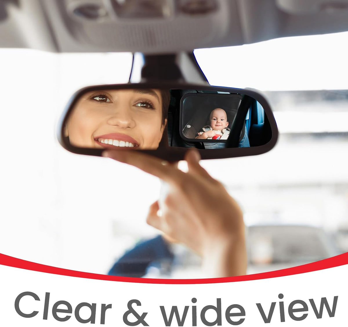 Baby Car Mirror for Rear Facing Seat, Black